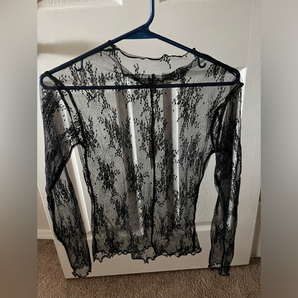 Lace sheer top